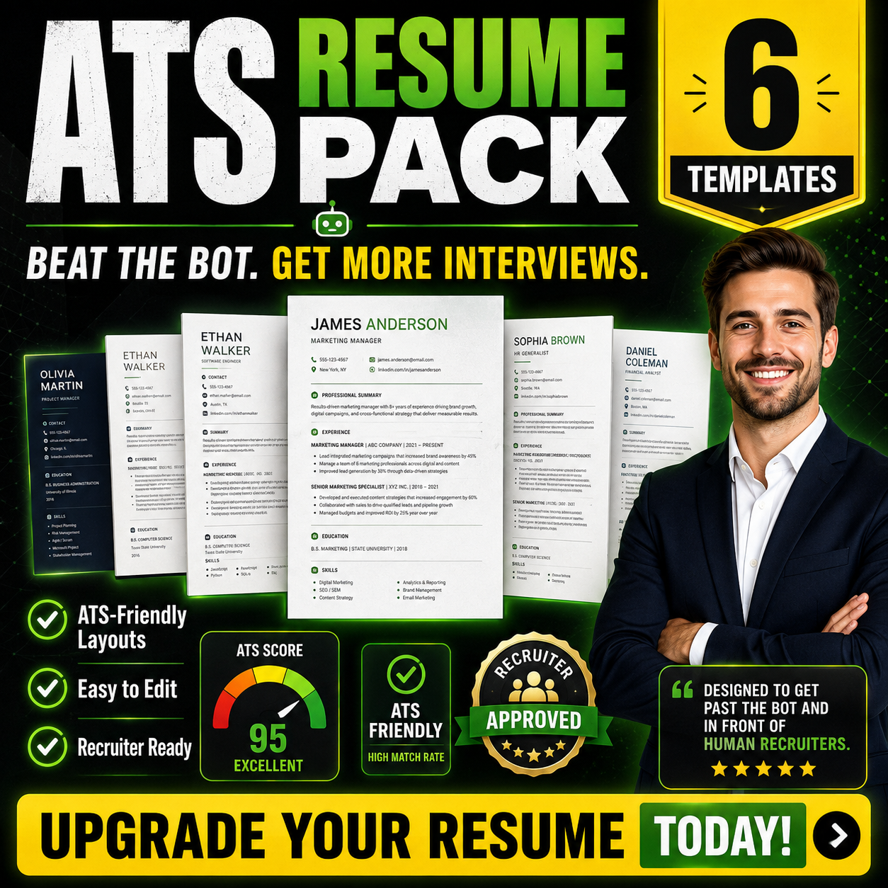 ATS Resume Pack — 6 Templates