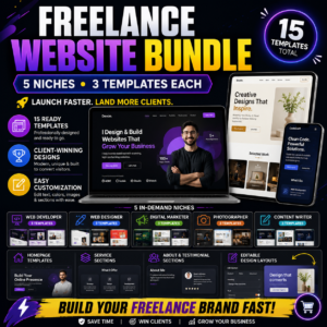 Freelance Website Bundle — 5 Niches 3 Templates Each