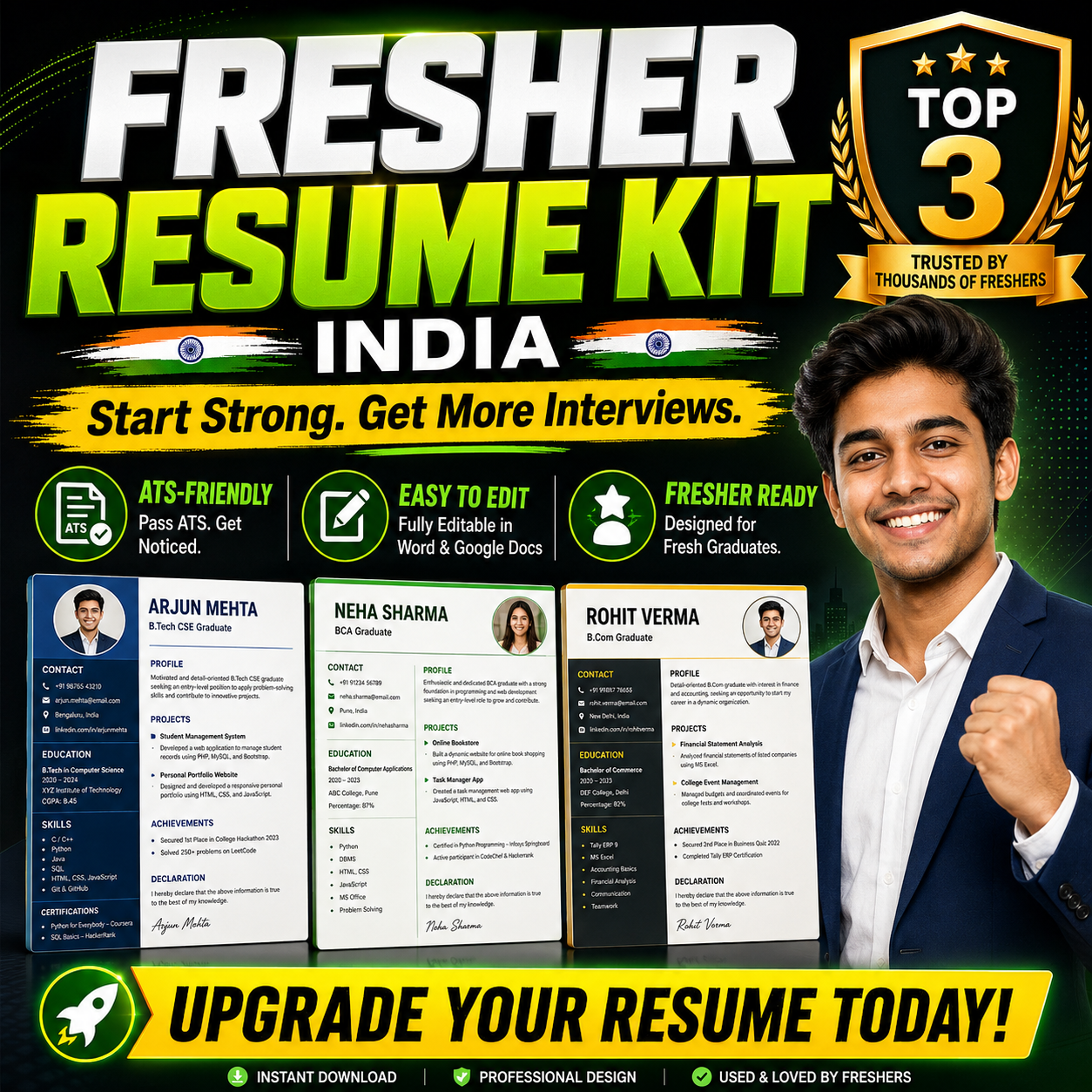 Fresher Resume Kit (India) - Top 3